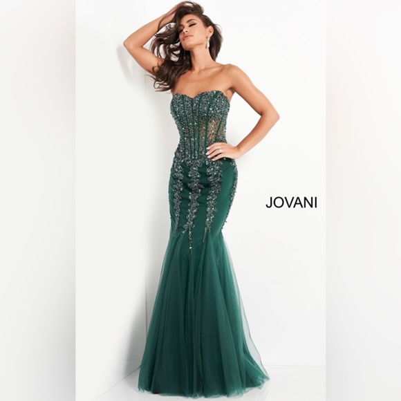 jovani emerald green prom dress Jovani 00974 Long Prom Dress